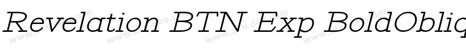 Revelation BTN Exp BoldOblique字体转换